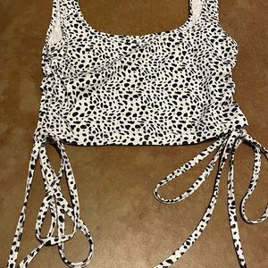 shein cow print crop top tank